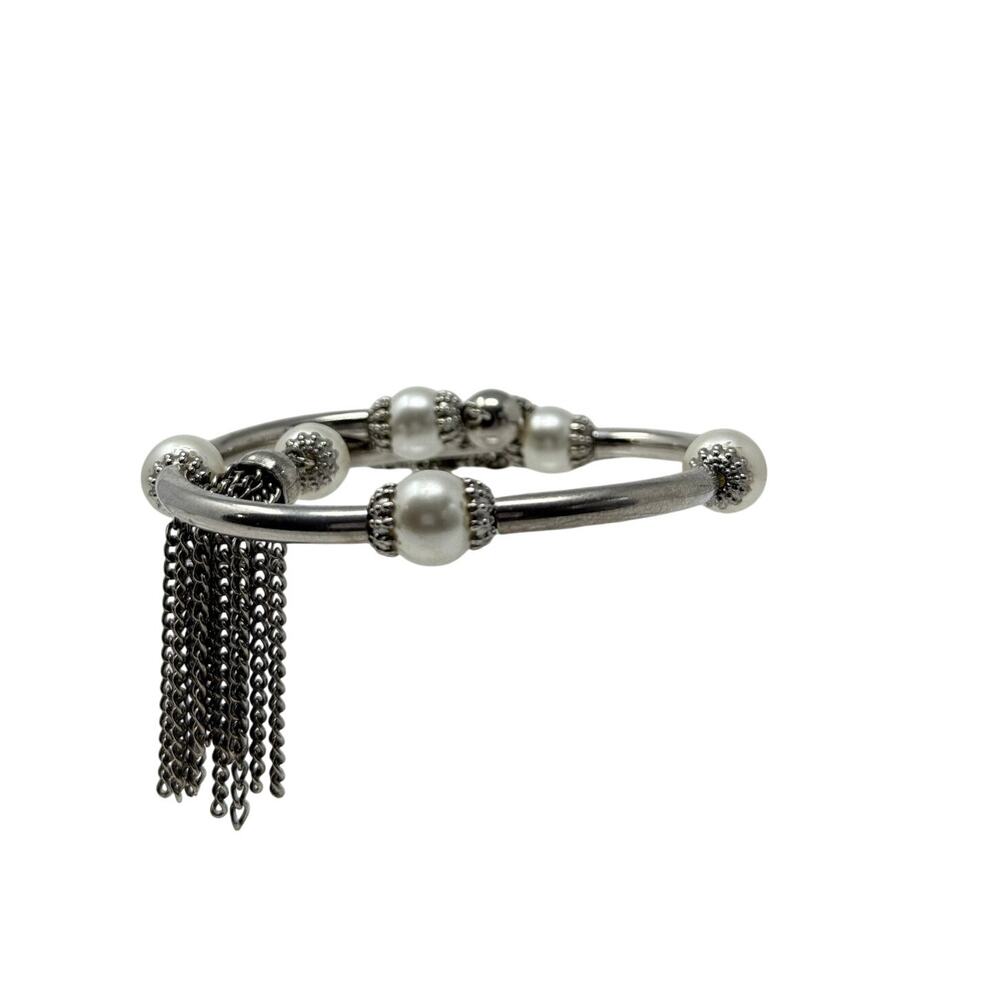 Miriam Haskell Style Double Loop Bracelet Vintage… - image 1